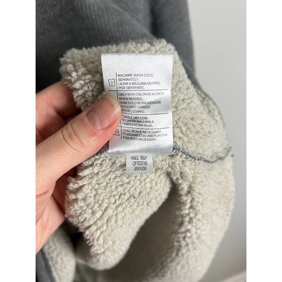 Coleman Henley Pullover Sweatshirt Gray Sherpa Lined Thermal Fleece Size Large - Picture 7 of 7